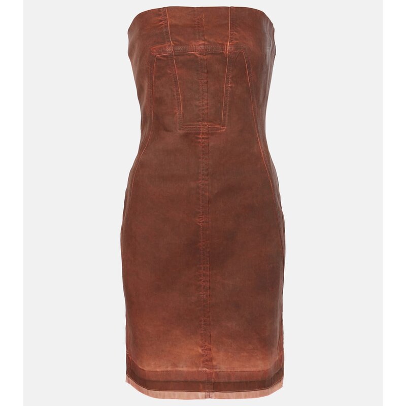 Rick Owens DRKSHDW denim bustier dress