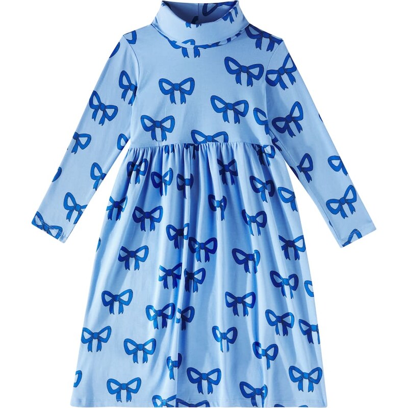 Mini Rodini Bow turtleneck cotton-blend jersey dress
