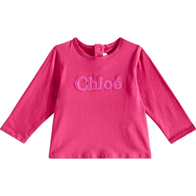 Chloé Kids Baby logo cotton jersey top
