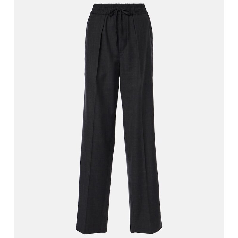 Isabel Marant Liska checked wool-blend straight pants