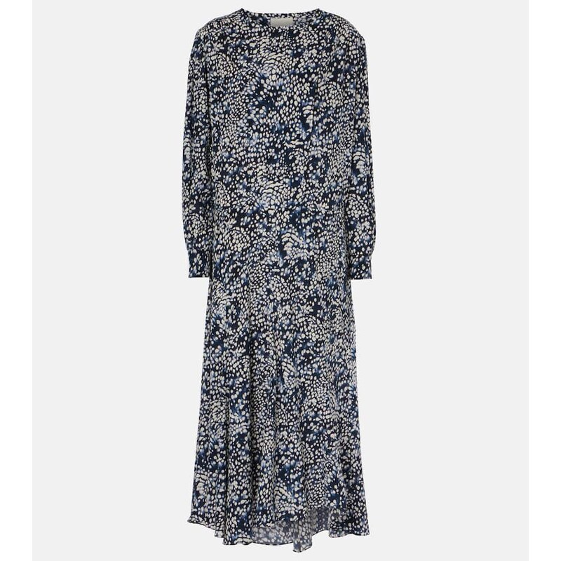 Isabel Marant Hanane ruffled printed silk-blend maxi dress