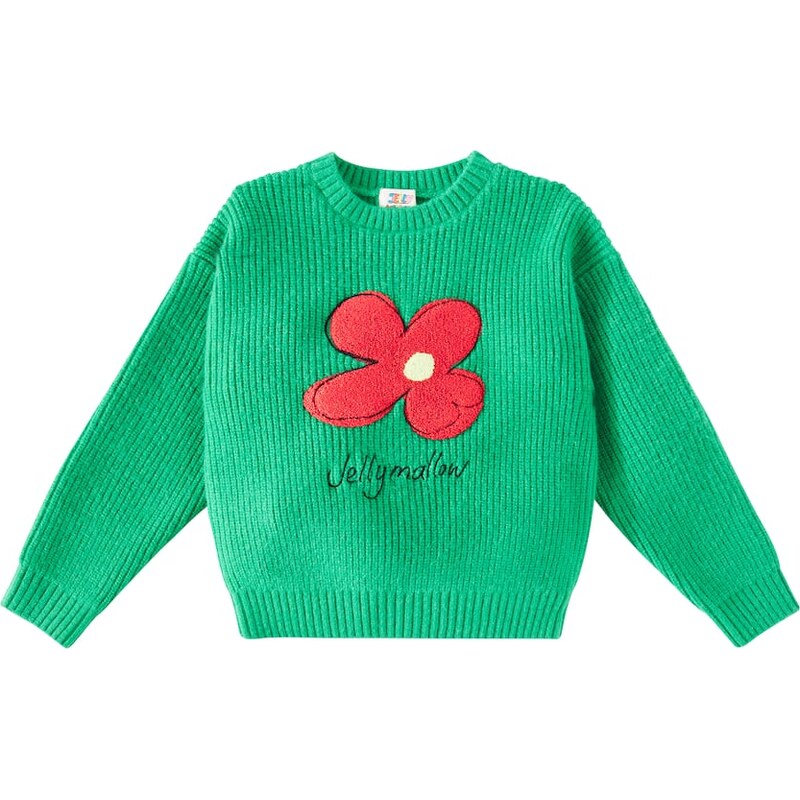 Jellymallow JM Flower embroidered ribbed-knit sweater