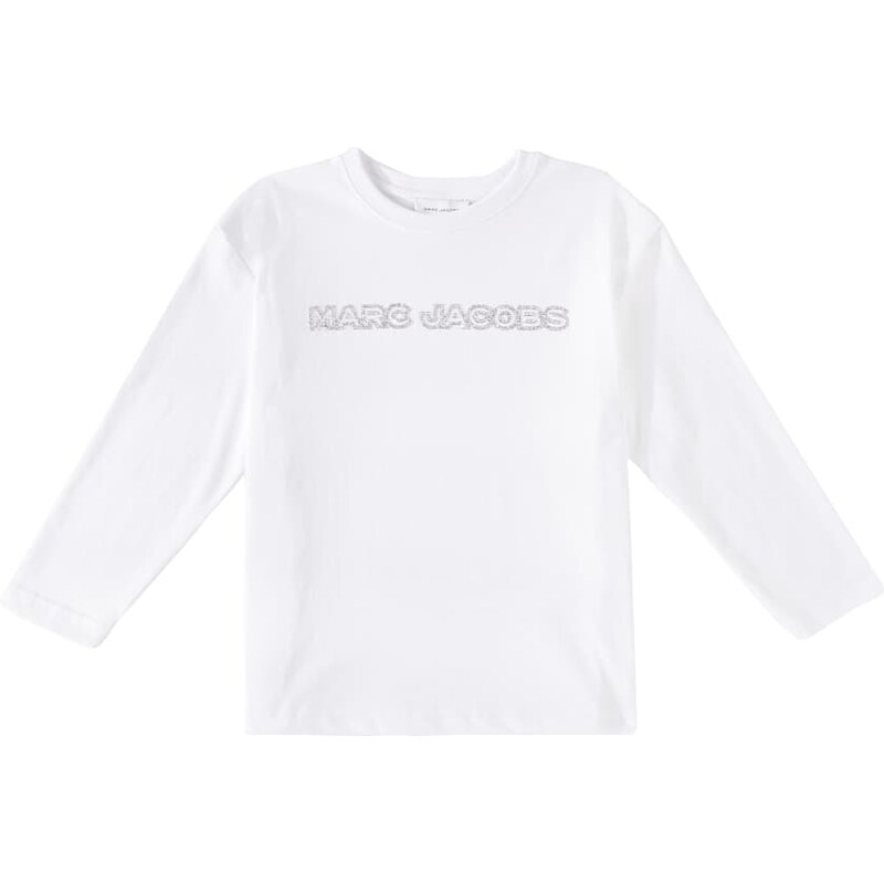 Marc Jacobs Kids Logo crystal-embellished cotton top