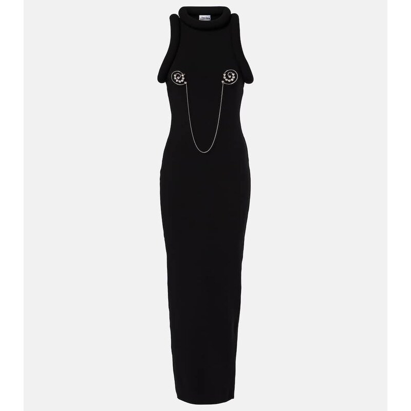 Jean Paul Gaultier 3D embellished jersey maxi dress
