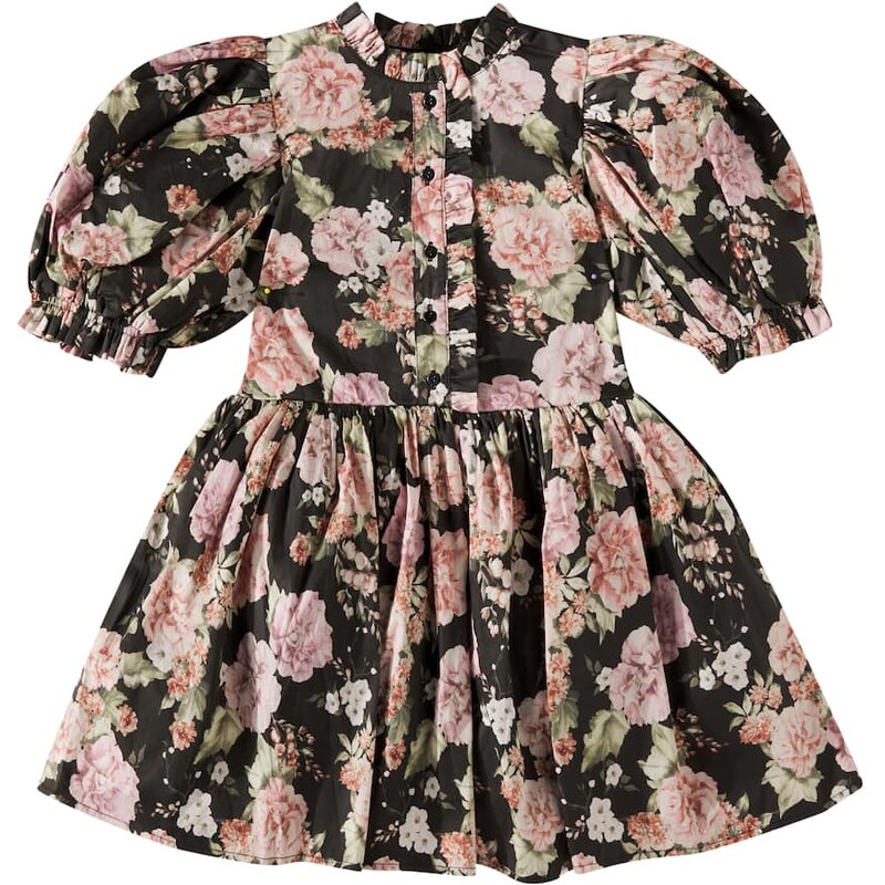 Petite Amalie Floral cotton poplin dress