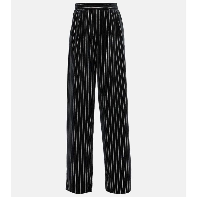 Alex Perry Embellished velvet straight pants