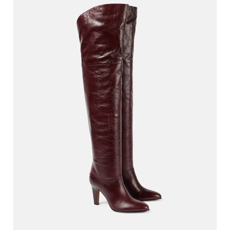 Chloé Eve 85 leather over-the-knee boots