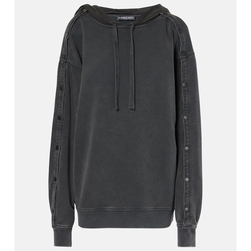Y/Project Snap oversized cotton jersey hoodie