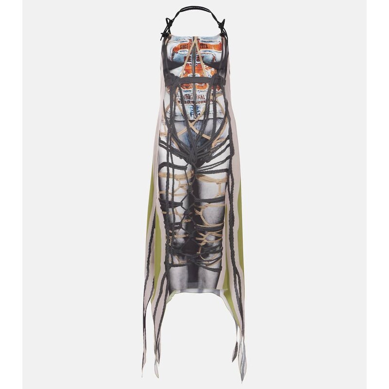 Y/Project Bondage printed midi dress