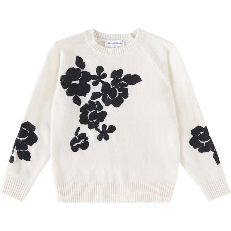 Tartine et Chocolat Embroidered wool sweater