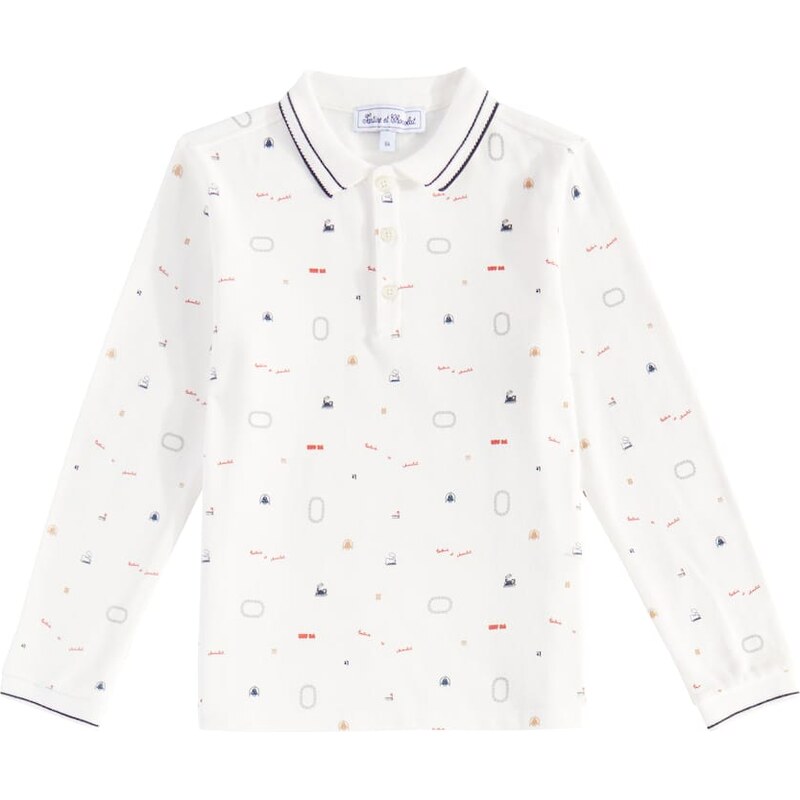 Tartine et Chocolat Printed cotton polo shirt