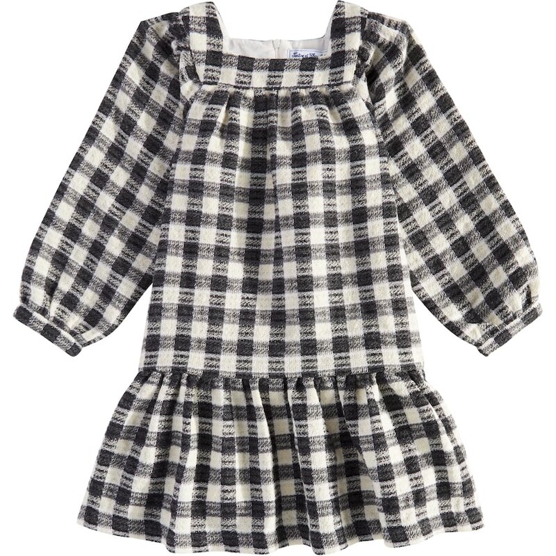 Tartine et Chocolat Checked wool and cotton-blend dress