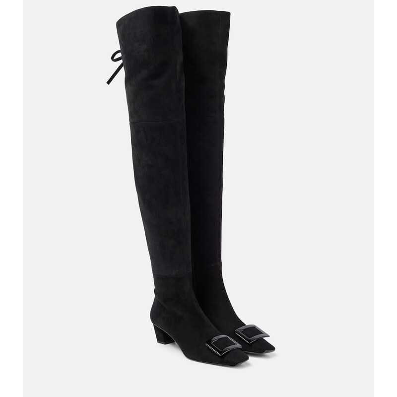 Roger Vivier Belle Vivier 45 suede over-the-knee boots