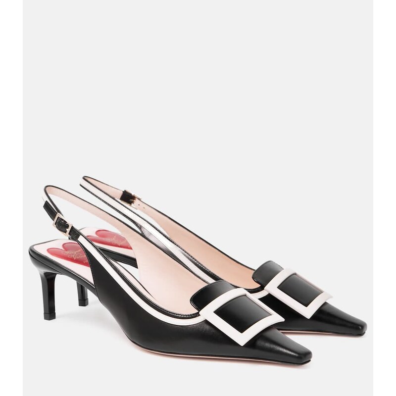 Roger Vivier Viv Canard leather slingback pumps