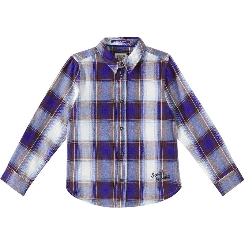 Scotch & Soda Kids Checked cotton flannel shirt
