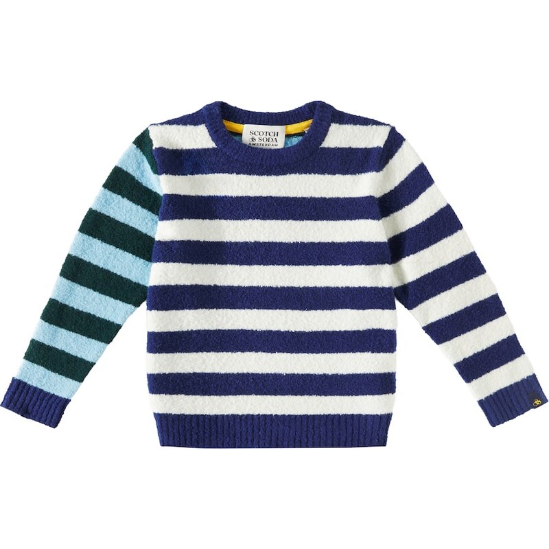 Scotch & Soda Kids Striped cotton-blend sweater