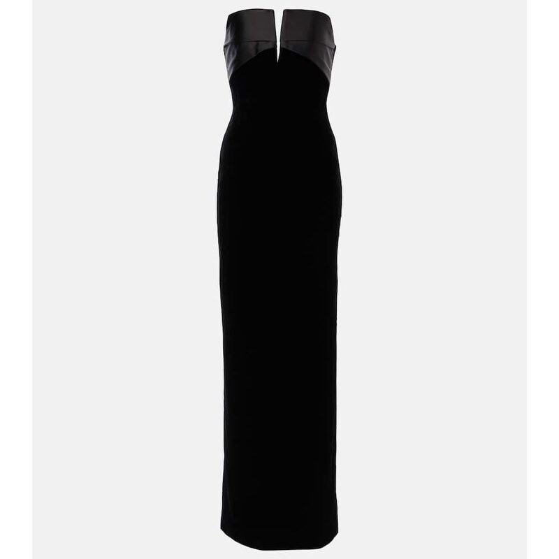 Roland Mouret Strapless velvet gown