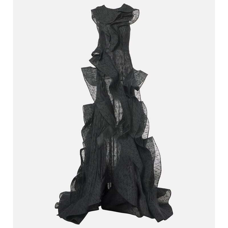 Maticevski Spiral ruffled gown