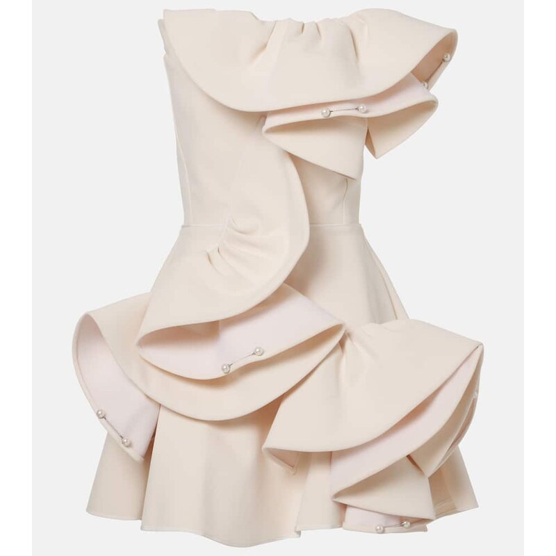 Maticevski Bridal embellished ruffled minidress