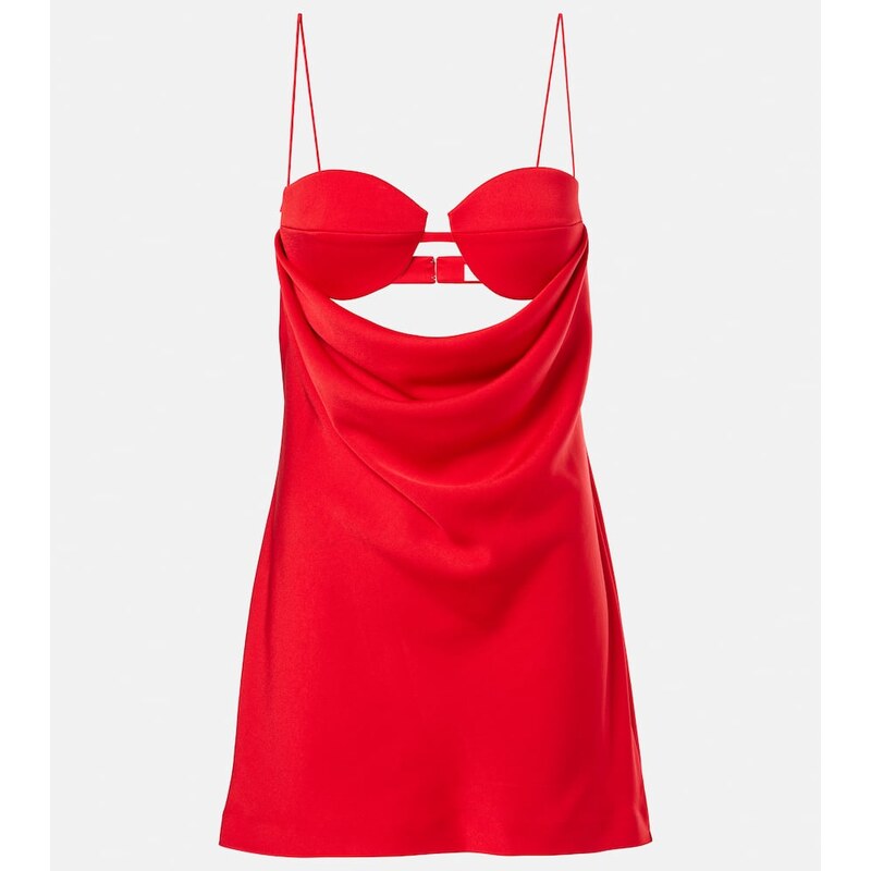 Alex Perry Cutout draped satin crÃªpe minidress