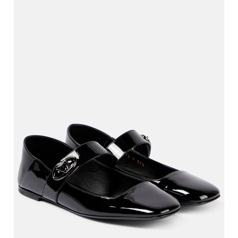 Valentino Garavani VLogo Locker patent leather Mary Jane flats