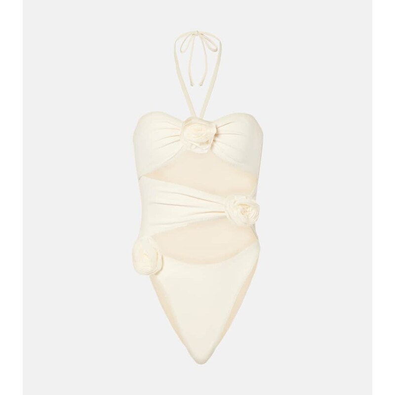 Same Floral-appliquÃ cutout swimsuit
