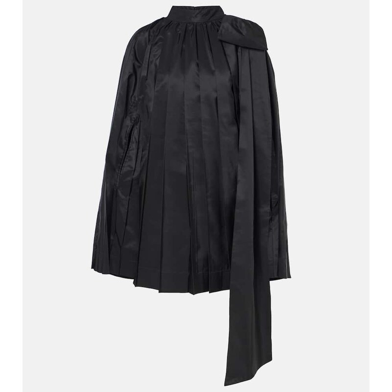 Simone Rocha Caped pleated taffeta minidress