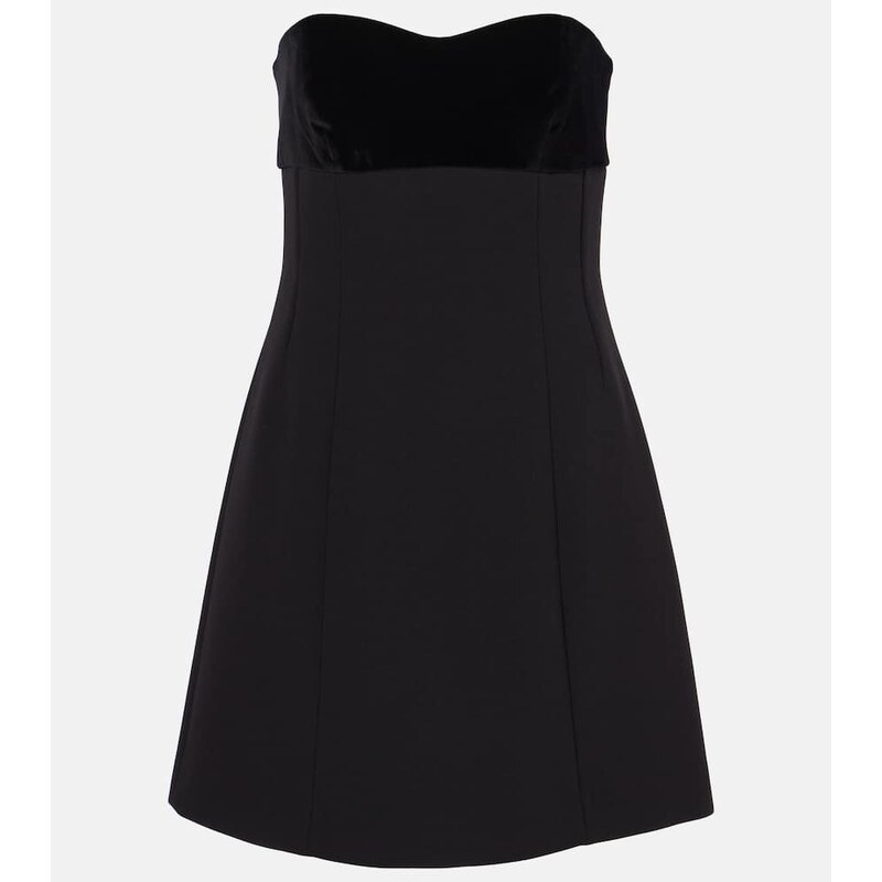 Max Mara Trani strapless cotton minidress