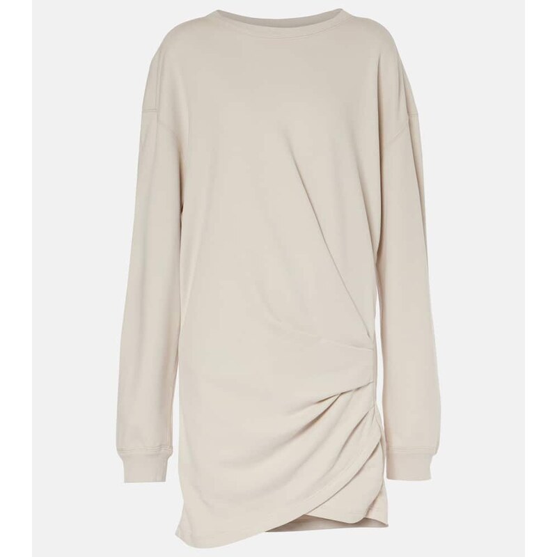Marant Etoile Pipper draped cotton jersey minidress
