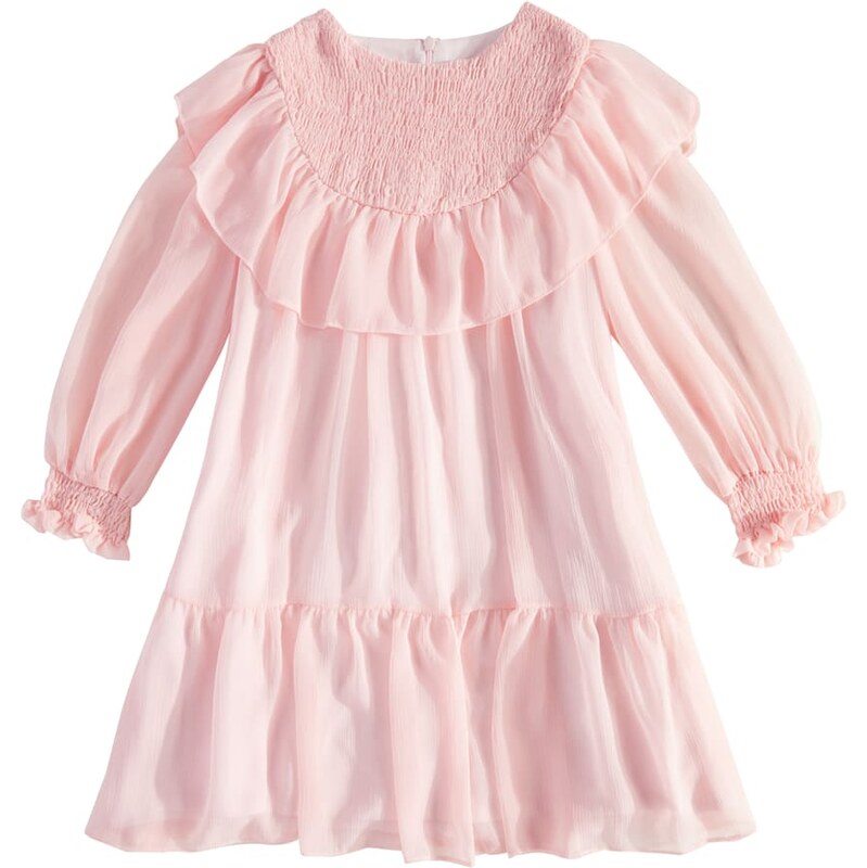 Patachou Ruffled shirred chiffon dress