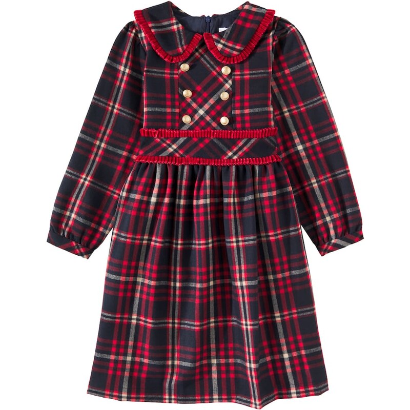 Patachou Ruffled tartan dress