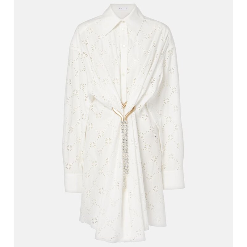Area Draped cotton shirt dress