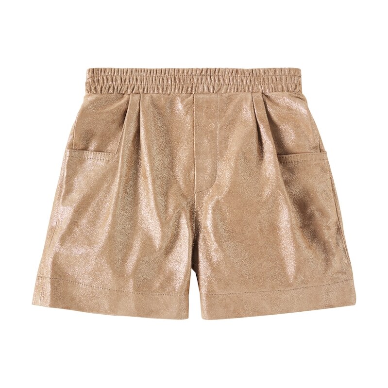 Donsje Ronie metallic leather shorts