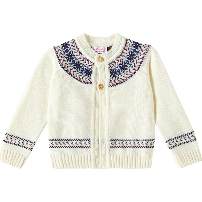 La Coqueta Baby Fair Isle wool-blend cardigan