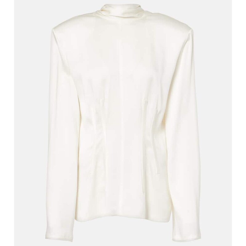 Dětský saténový košele Stella McCartney v barvě krem