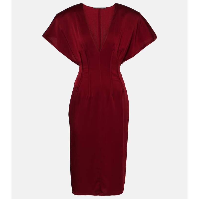 Stella McCartney Draped satin midi dress