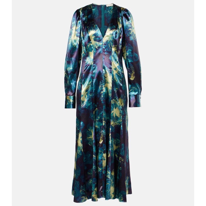 Ulla Johnson Azrou floral satin midi dress