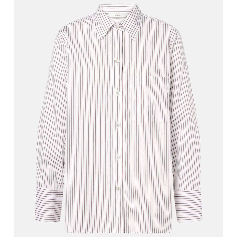Vince Striped cotton poplin shirt