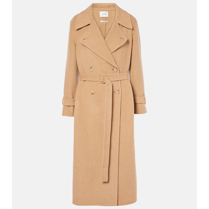 Vince Belted double-breasted wool-blend coat