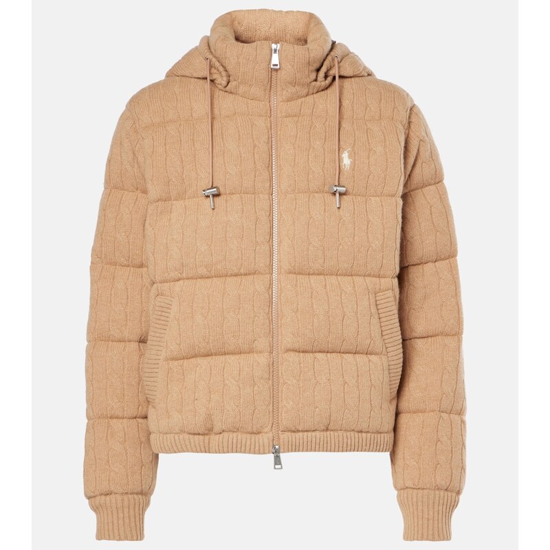 Polo Ralph Lauren Cable-knit wool and cashmere down jacket