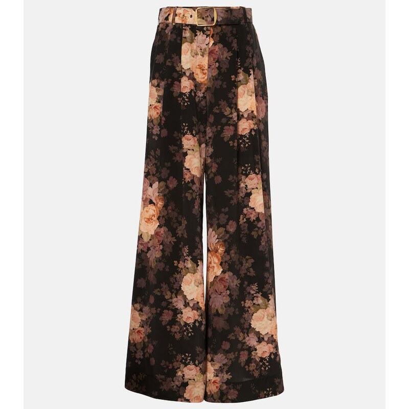 Zimmermann Illustration silk wide-leg pants