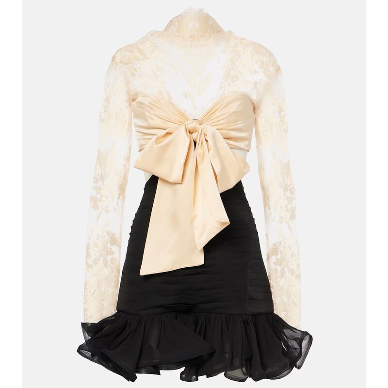 Zimmermann Illustration Flounce lace-trimmed minidress