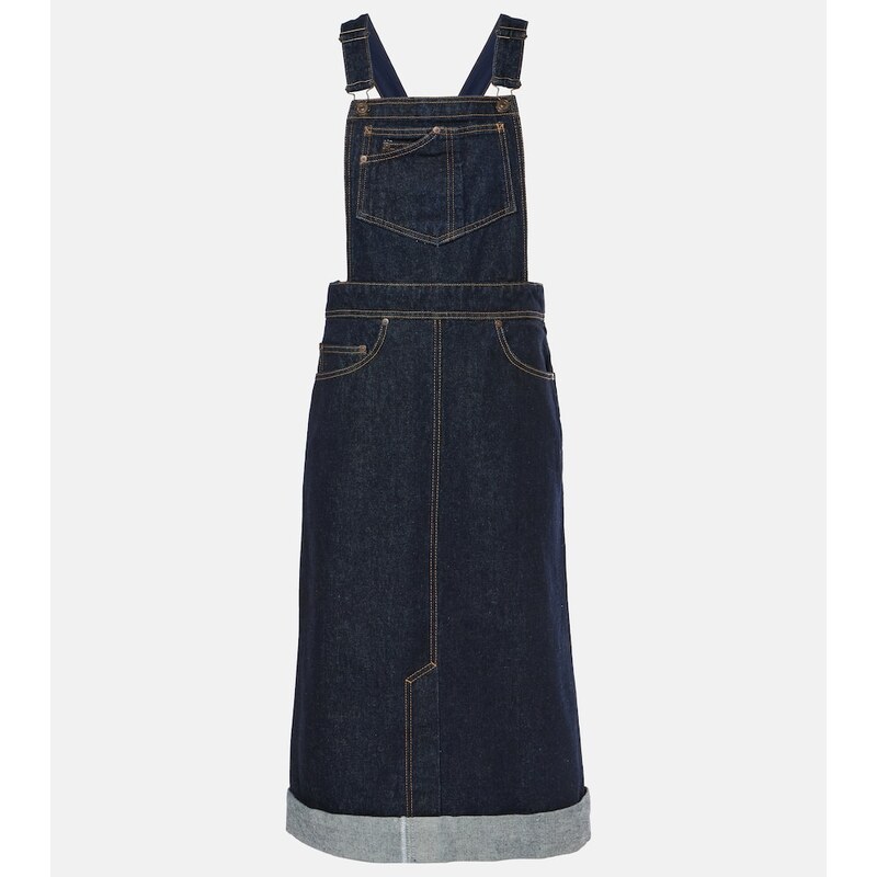 Victoria Beckham Convertible denim midi skirt