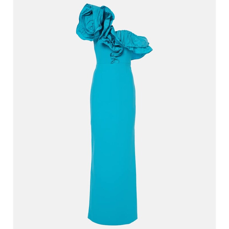 Rebecca Vallance Ella ruffled one-shoulder gown
