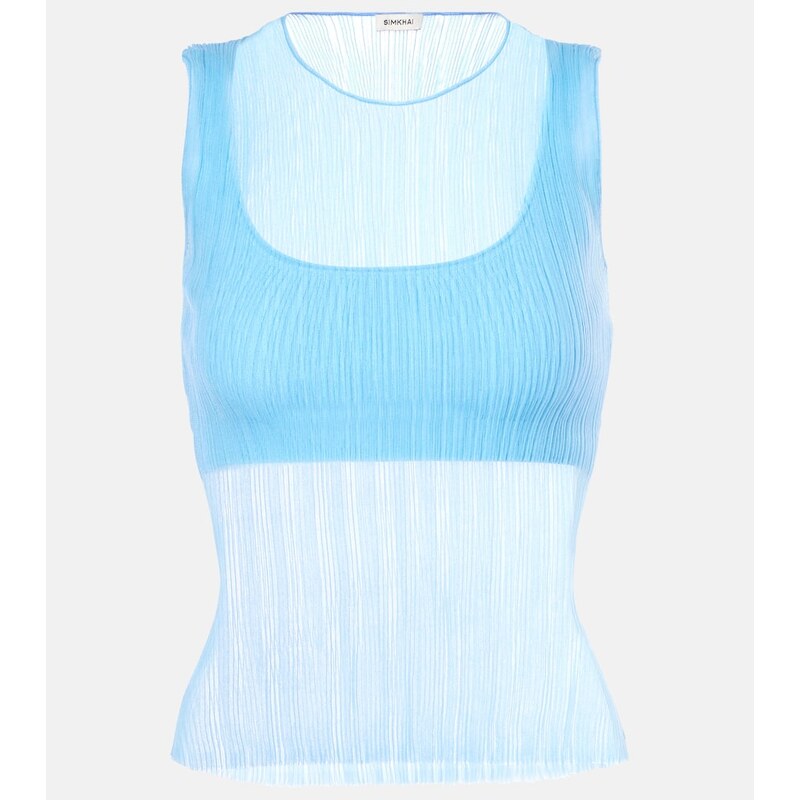 Simkhai Oakley sheer tank top