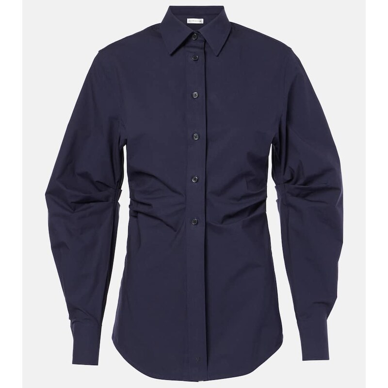 Victoria Beckham Gathered cotton-blend shirt