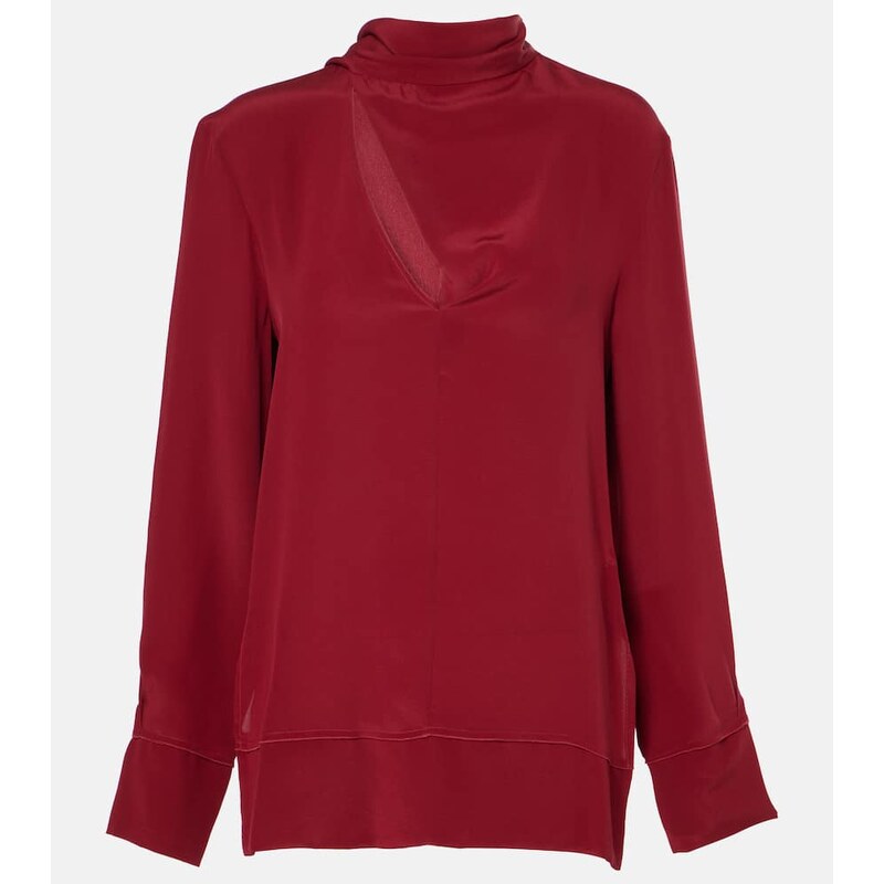 Victoria Beckham Scarf-detail silk blouse