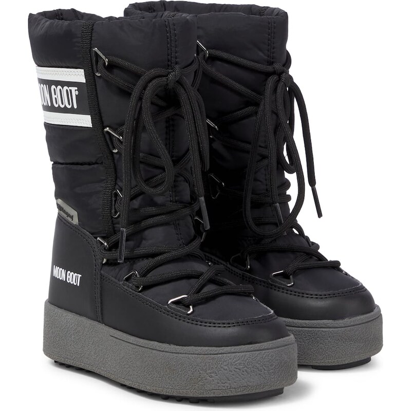 Moon Boot Kids Icon faux leather-trimmed snow boots