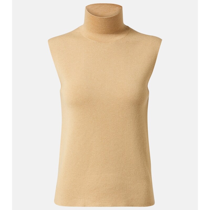 Loro Piana Luciole cashmere-blend turtleneck top