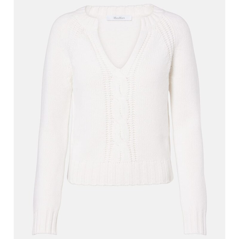 Max Mara Cancan cable-knit cashmere sweater